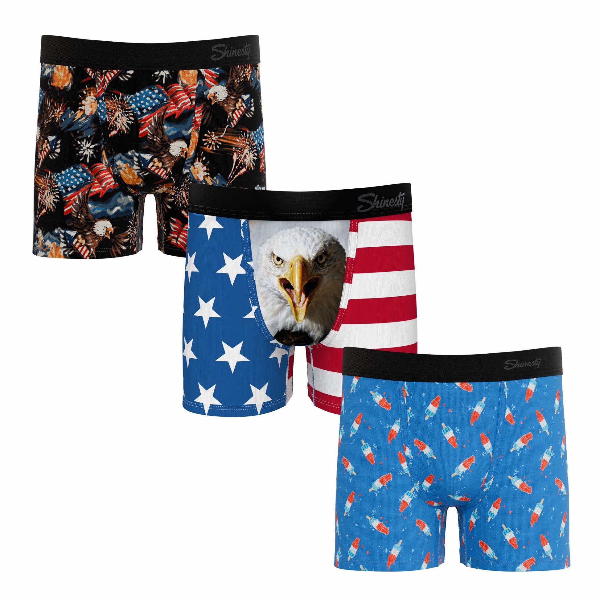Shinesty Youth Boxer Briefs 3 Pack - The Independance Bundle