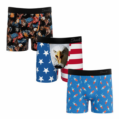 Shinesty Youth Boxer Briefs 3 Pack - The Independance Bundle