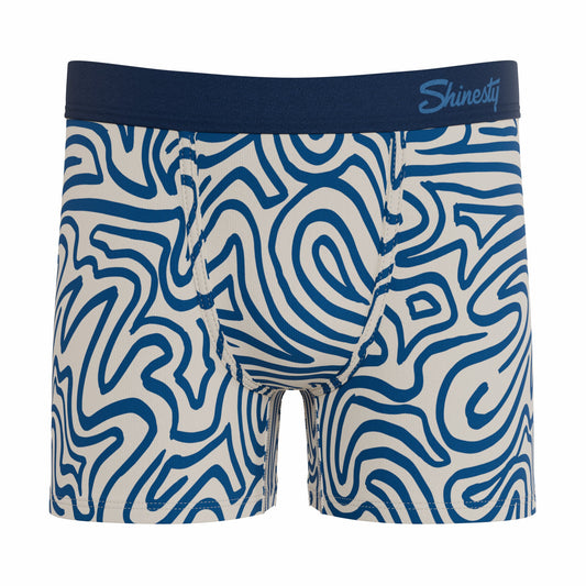 Shinesty Youth Boxer Briefs - Abstract Navy Line