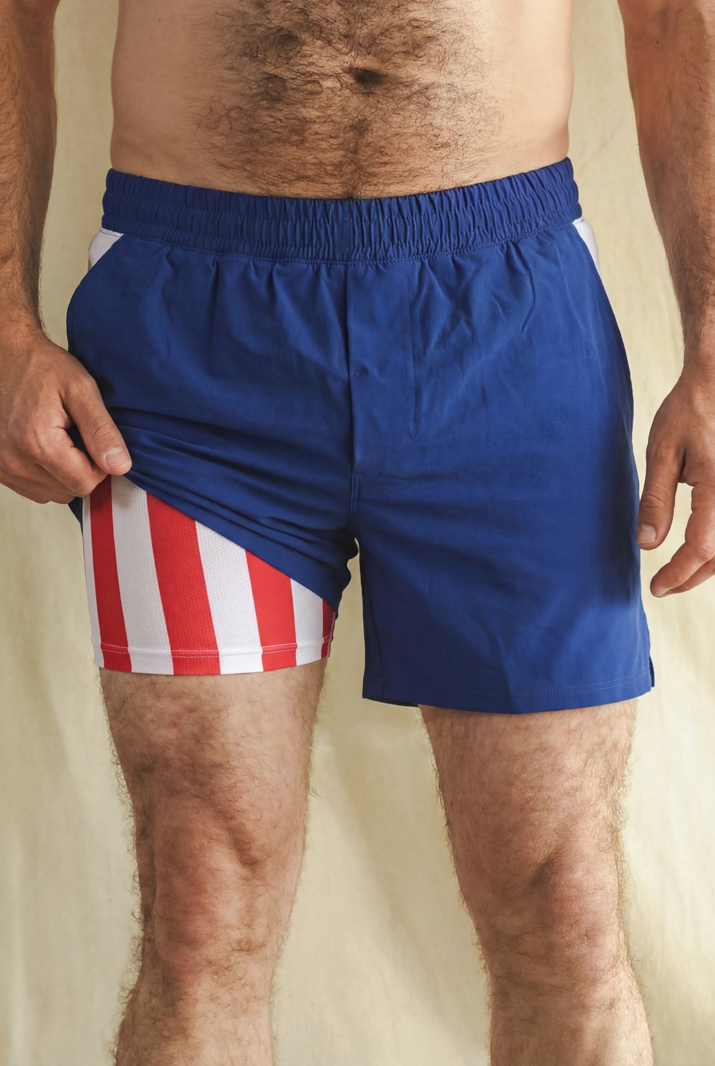 Shinesty Men's Ball Hammock® 5 Inch Athletic Shorts - American Flag