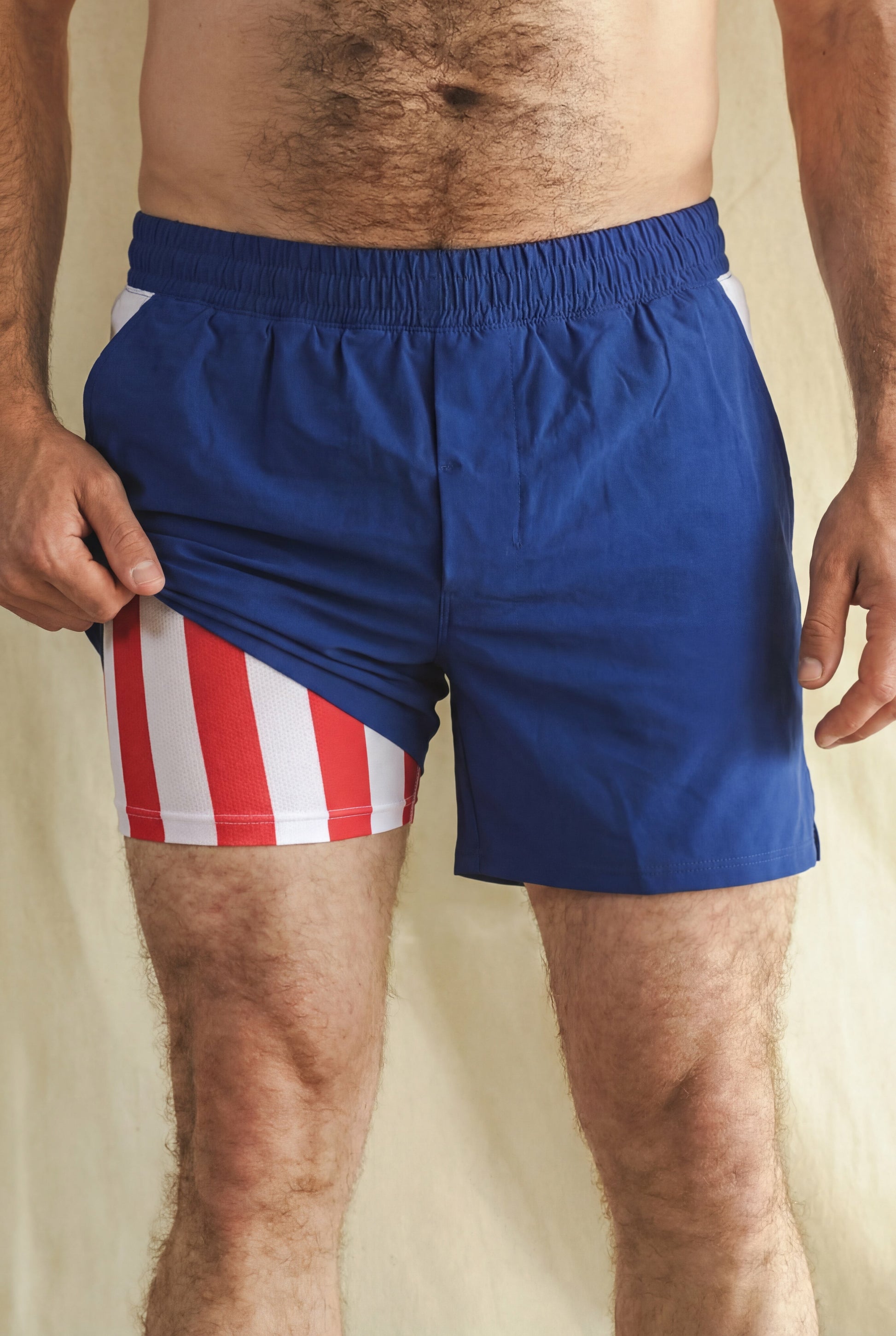 Shinesty Men's Ball Hammock® 5 Inch Athletic Shorts - American Flag