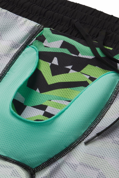 Shinesty Men's Ball Hammock® 5 Inch Athletic Shorts - Black and Green Neon