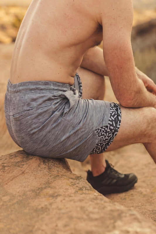 Shinesty Men's Ball Hammock® 5 Inch Athletic Shorts - Grey Ball