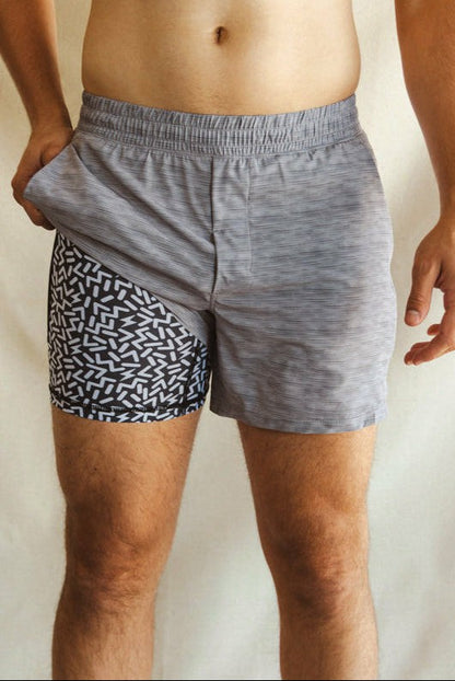 Shinesty Men's Ball Hammock® 5 Inch Athletic Shorts - Grey Ball