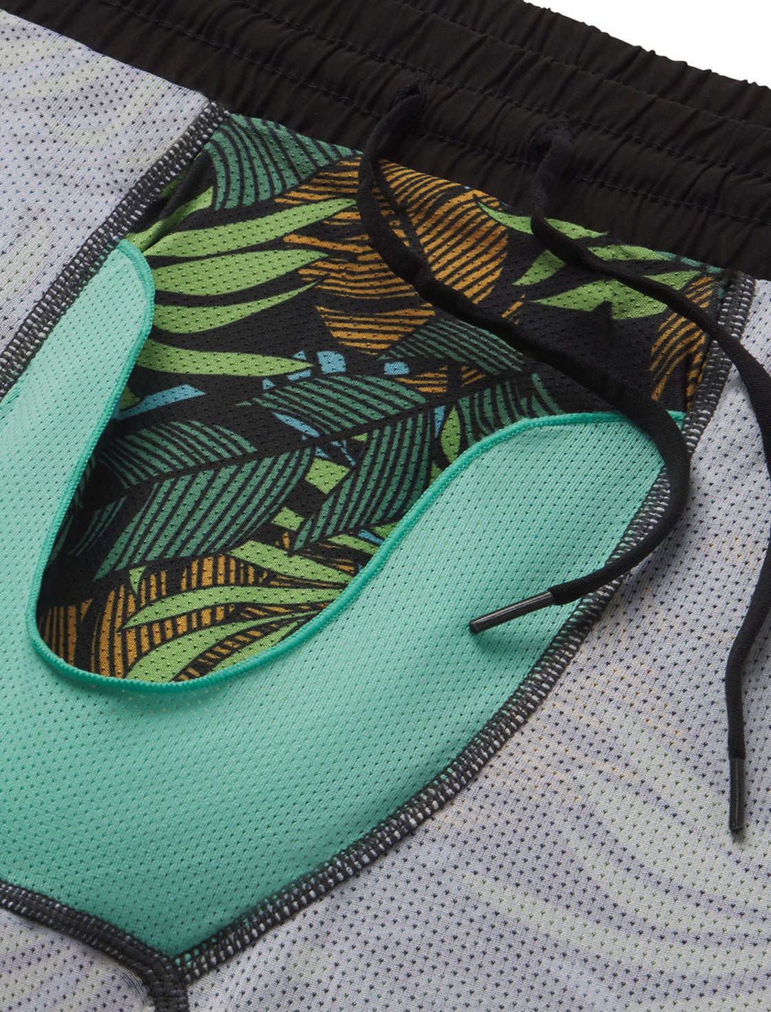 Shinesty Men's Ball Hammock® 5 Inch Athletic Shorts - Tropical Leaves