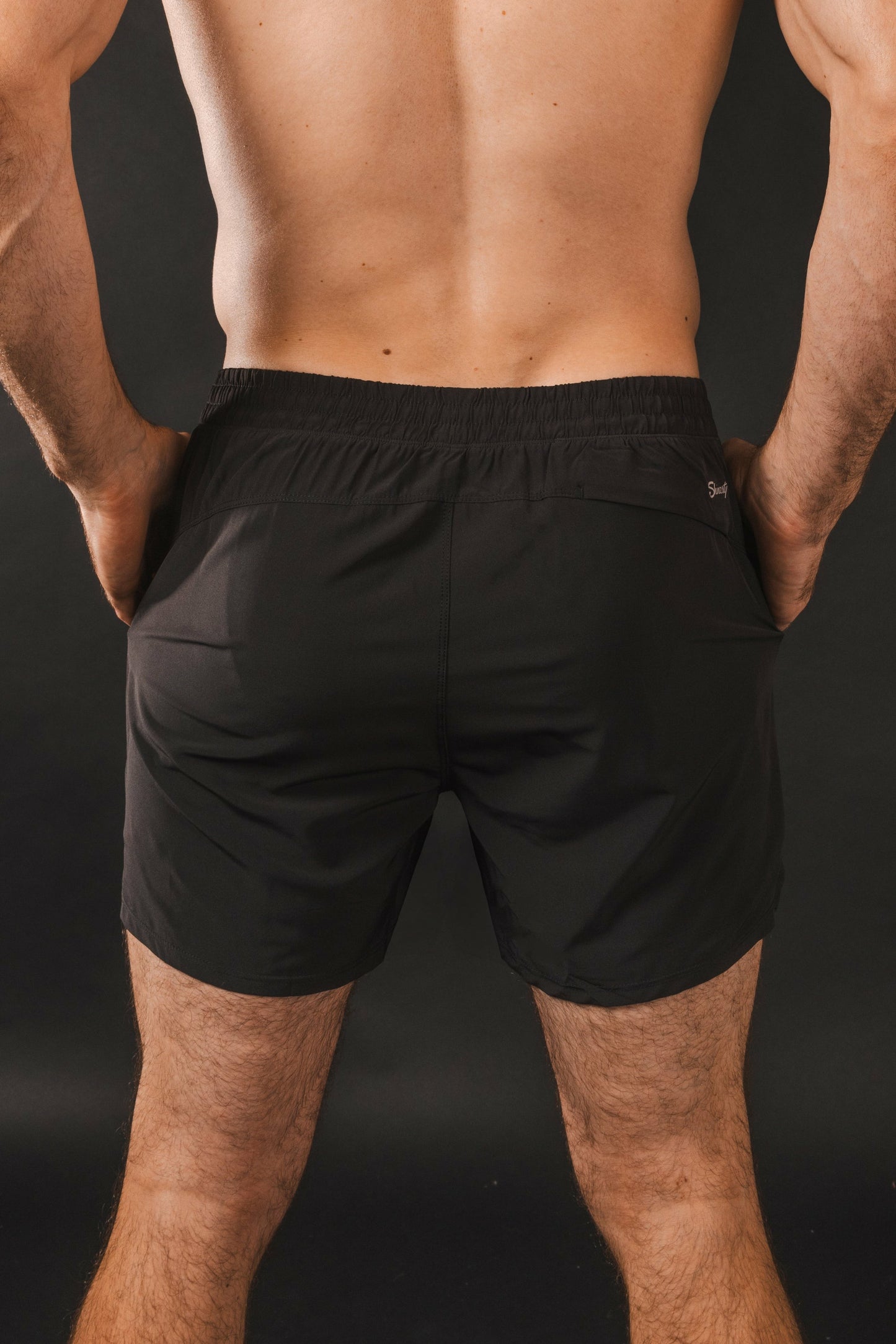 Shinesty Men's Ball Hammock® 5 Inch Athletic Shorts - Tropical Leaves