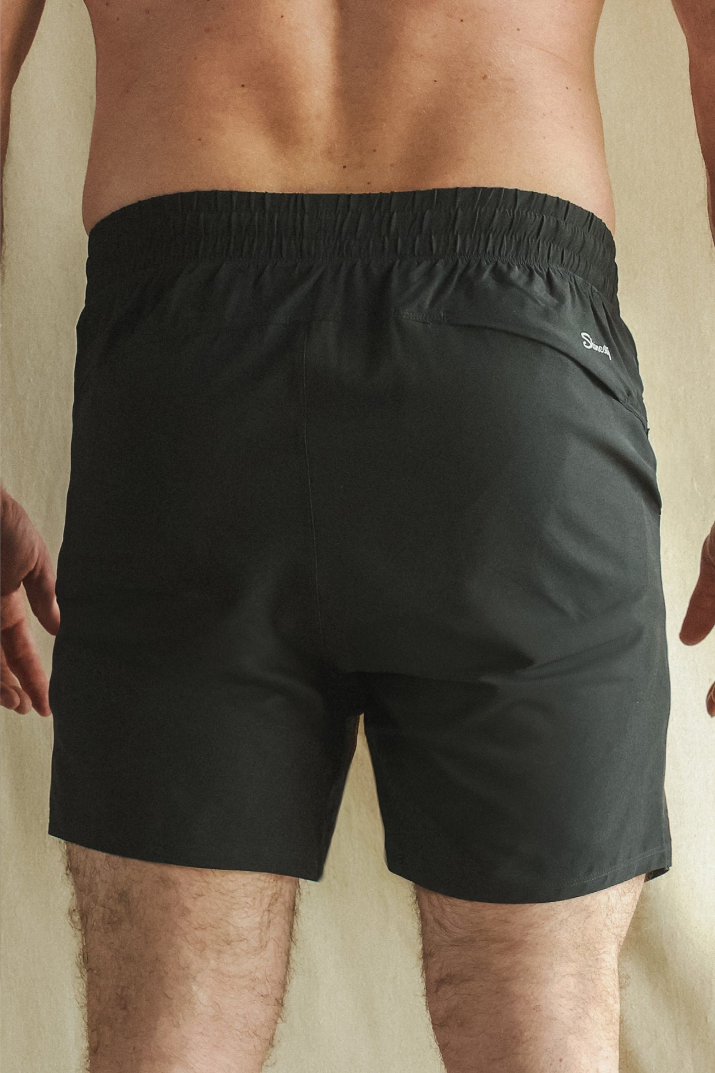 Shinesty Men's Ball Hammock® 7 Inch Athletic Shorts - Black and Green Neon