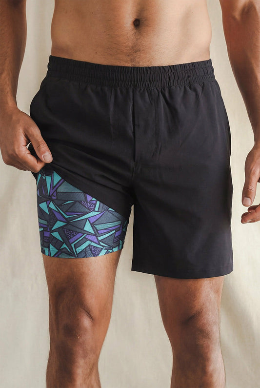 Shinesty Men's Ball Hammock® 7 Inch Athletic Shorts - Black