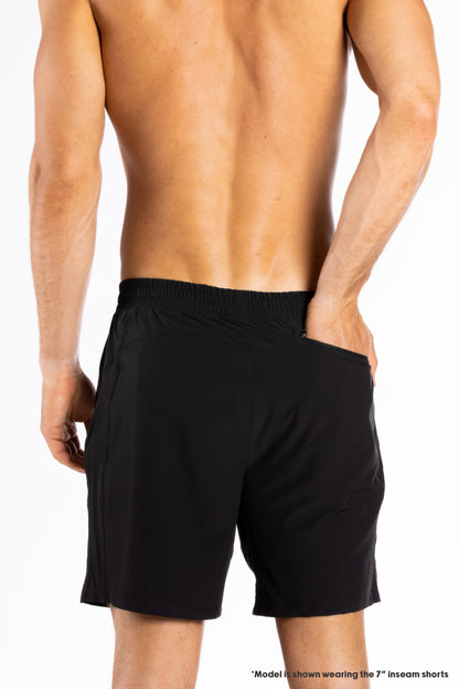 Shinesty Men's Ball Hammock® 7 Inch Athletic Shorts - Black