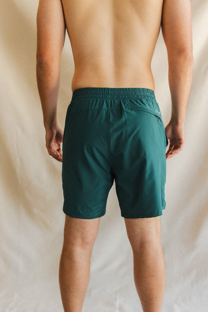 Shinesty Men's Ball Hammock® 7 Inch Athletic Shorts - Green Deck Stripe