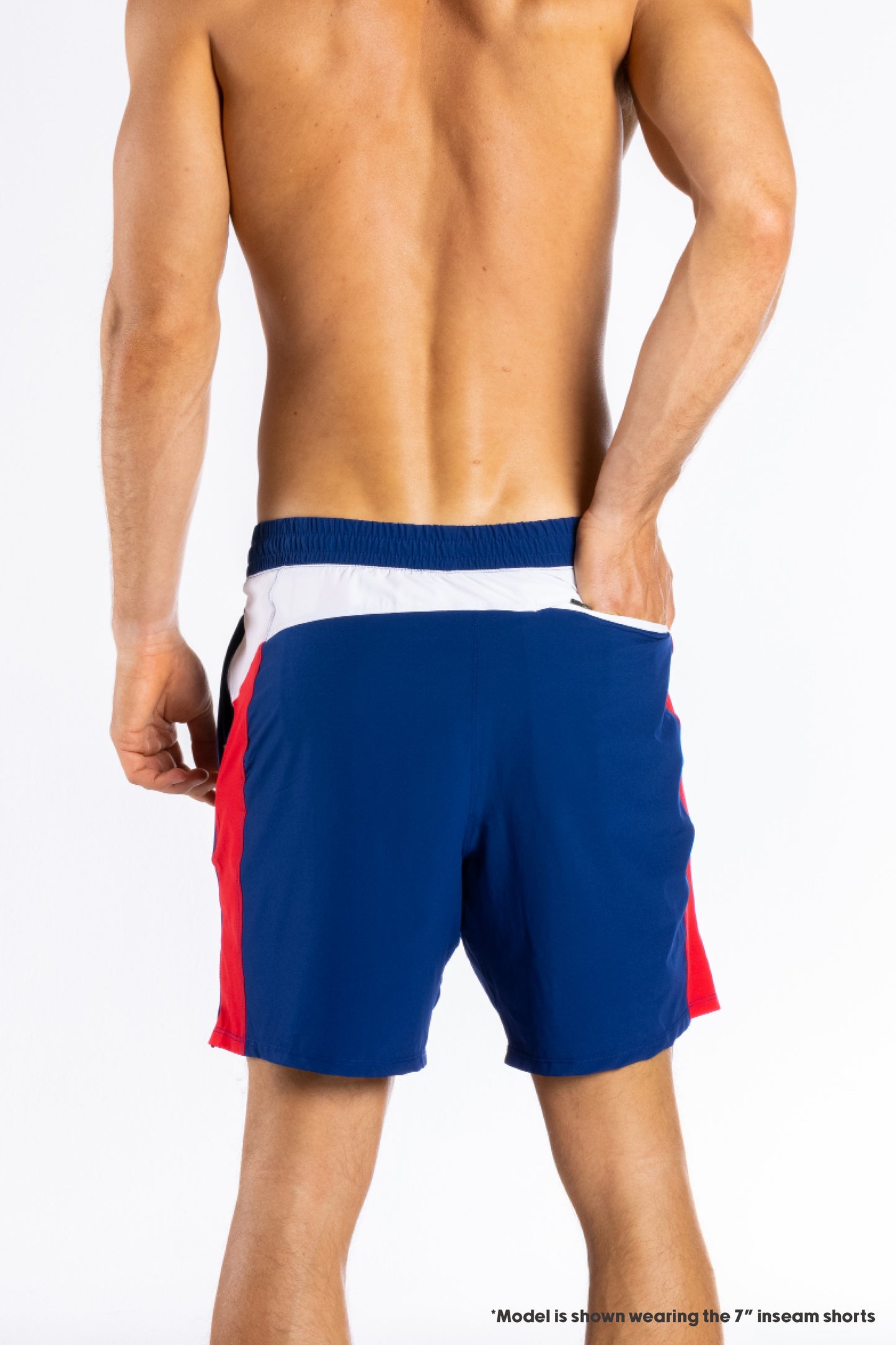 Shinesty Men's Ball Hammock® 9 Inch Athletic Shorts - American Flag Ball
