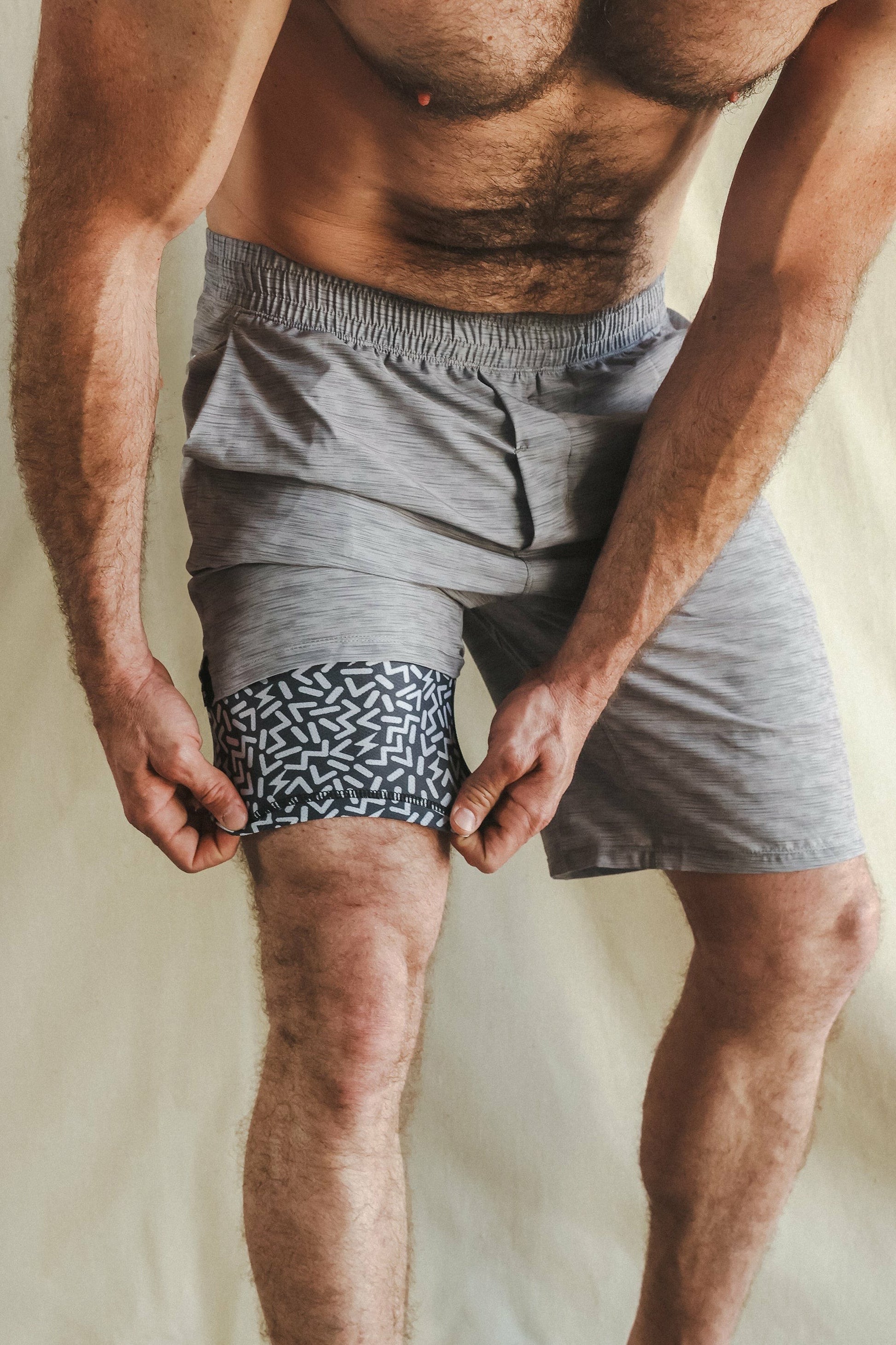 Shinesty Men's Ball Hammock® 9 Inch Athletic Shorts - Grey