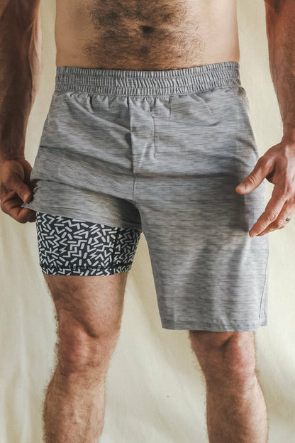 Shinesty Men's Ball Hammock® 9 Inch Athletic Shorts - Grey
