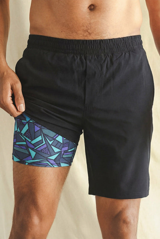 Shinesty Men's Ball Hammock® 9 Inch Athletic Shorts - Black