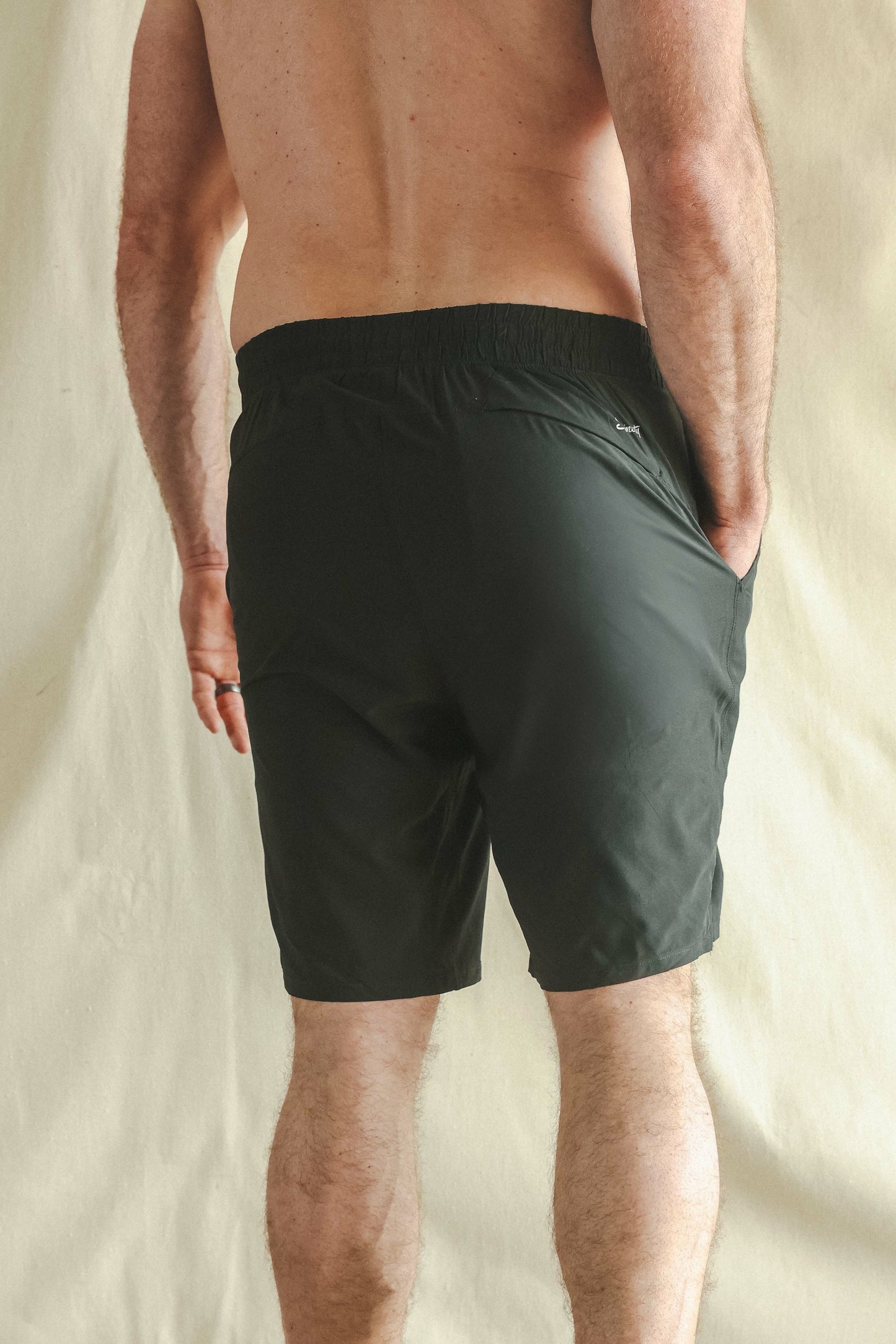 Shinesty Men's Ball Hammock® 9 Inch Athletic Shorts - Black and Green Neon