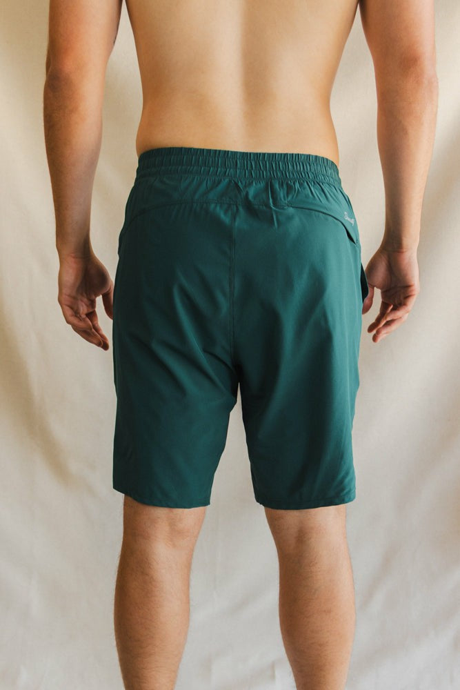 Shinesty Men's Ball Hammock® 9 Inch Athletic Shorts - Green Deck Stripe