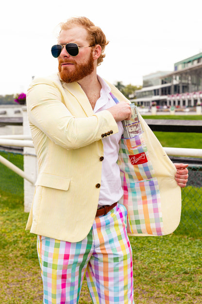 Shinesty Men's Seersucker Suit - Yellow Derby Seersucker Suit