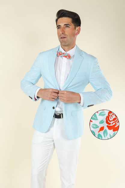 Shinesty Men's Seersucker Suit - Derby Roses Seersucker