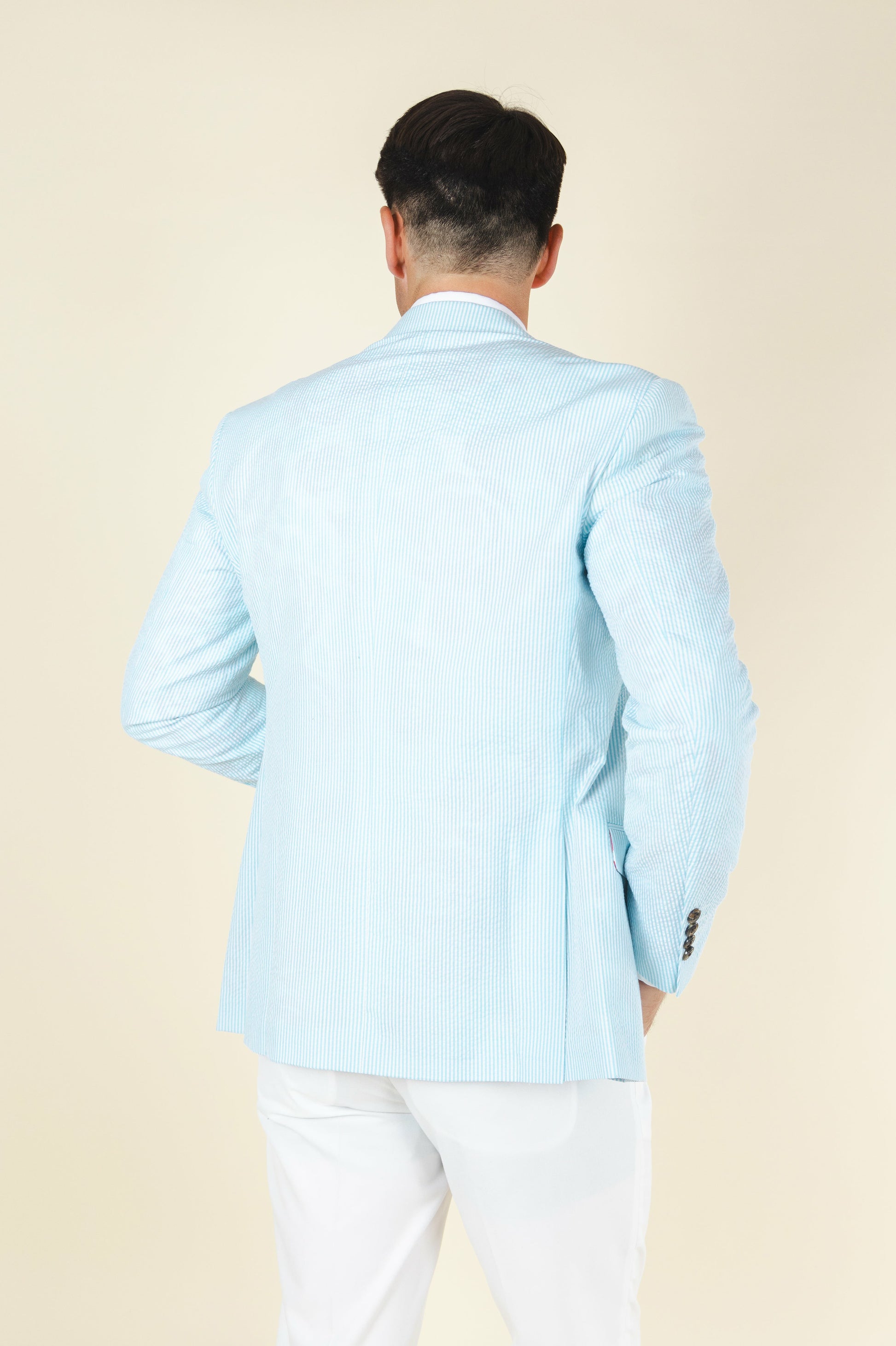 Shinesty Men's Seersucker Suit - Derby Roses Seersucker