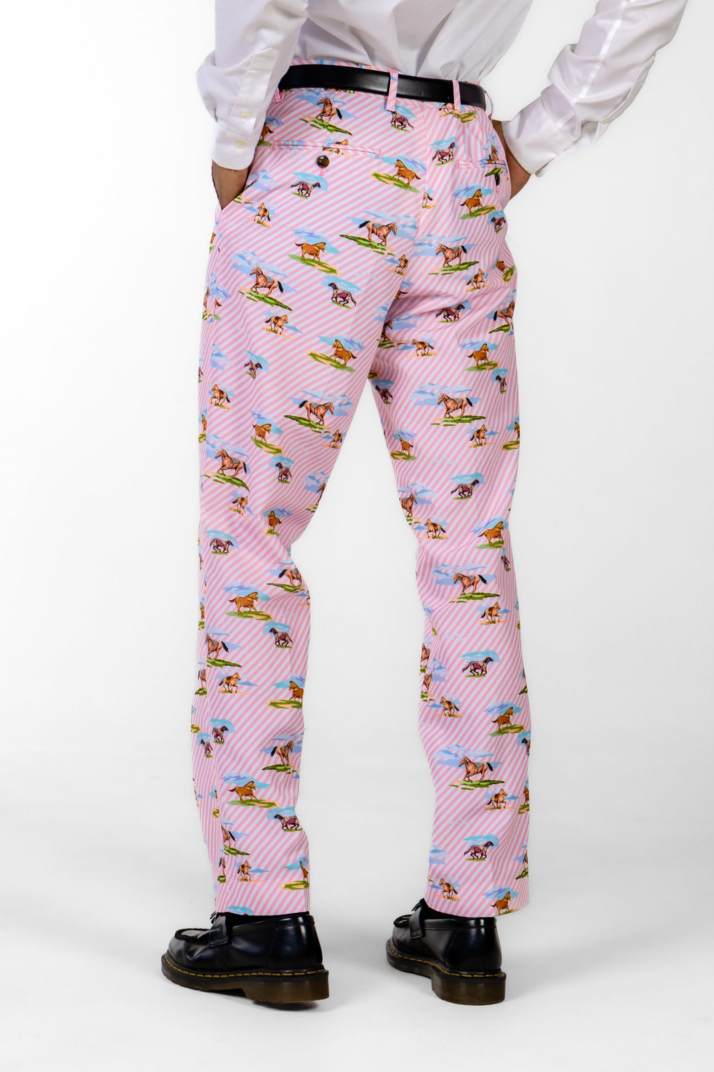 Shinesty Men's Suit Pants - Derby Horses