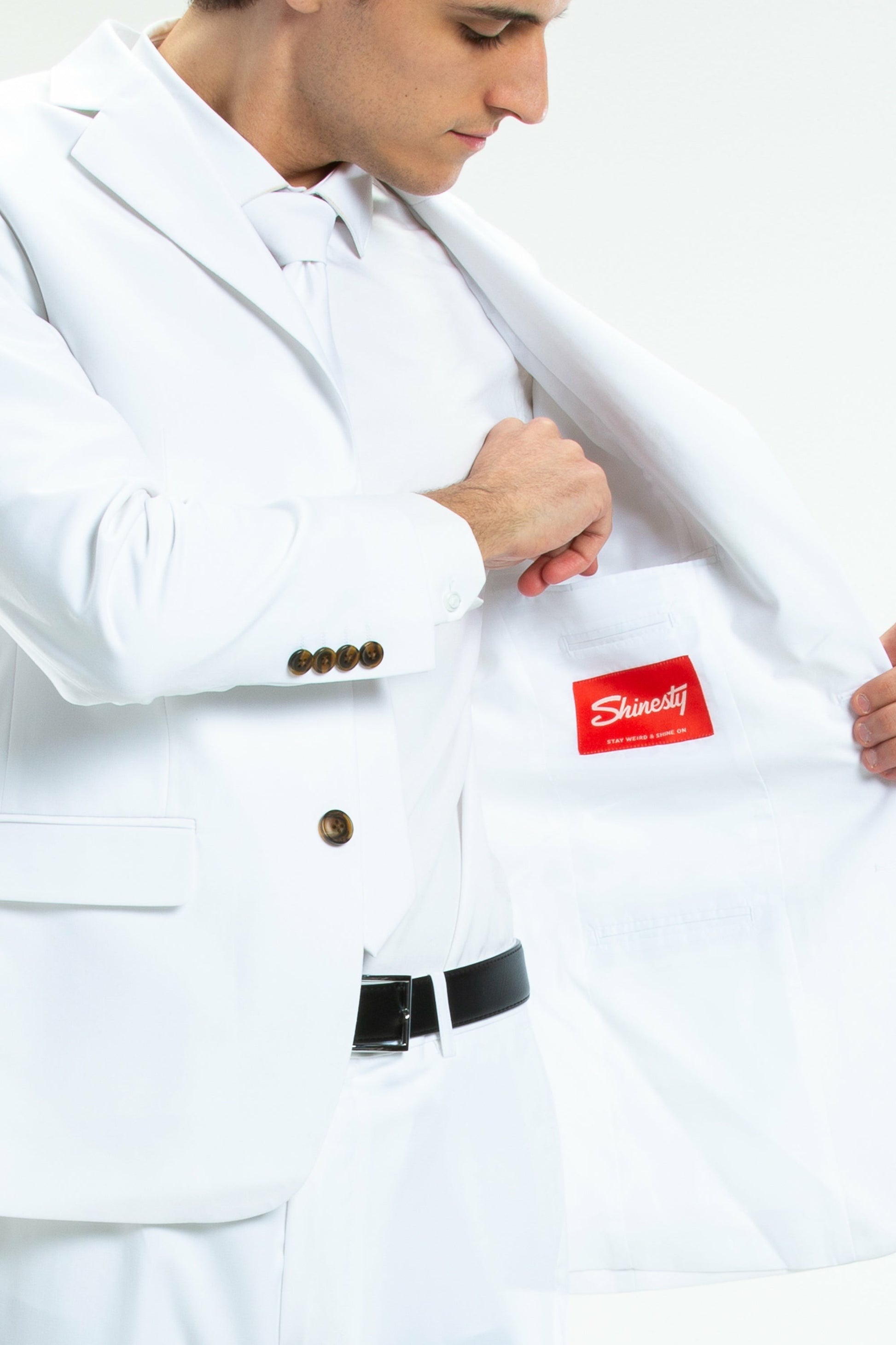 Shinesty Madison Suit Jacket - Solid White