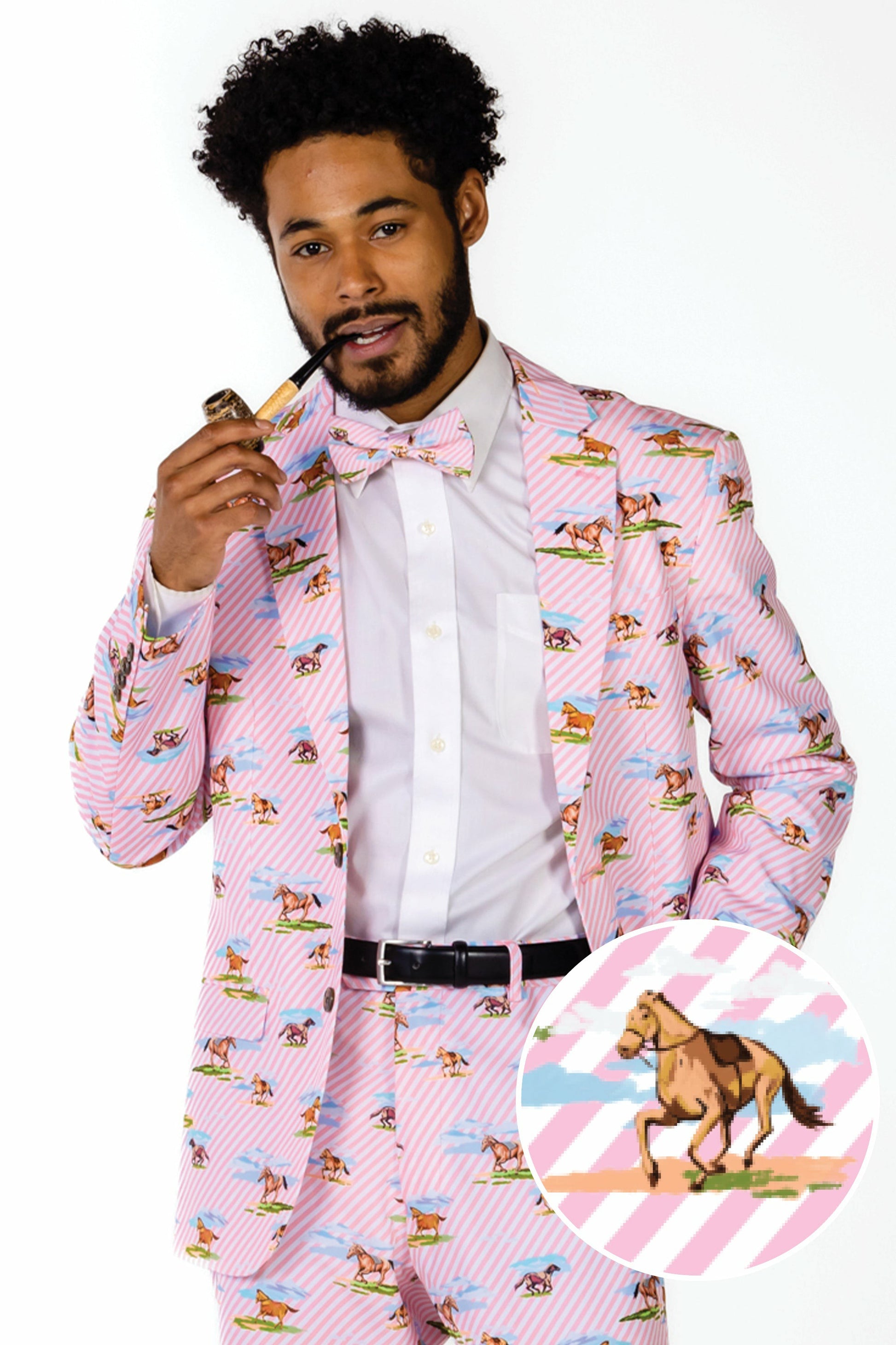 Shinesty Men's Suit - Derby Horses