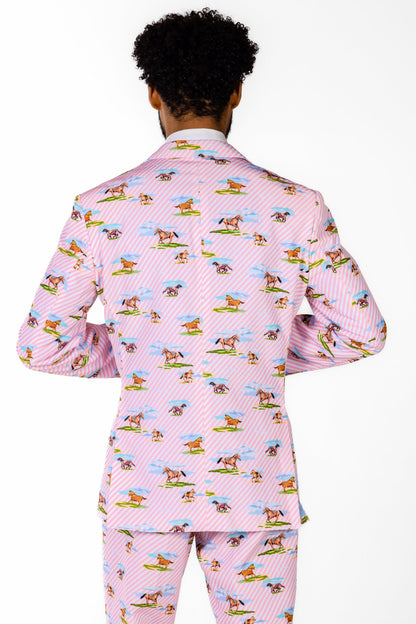Shinesty Men's Suit - Derby Horses