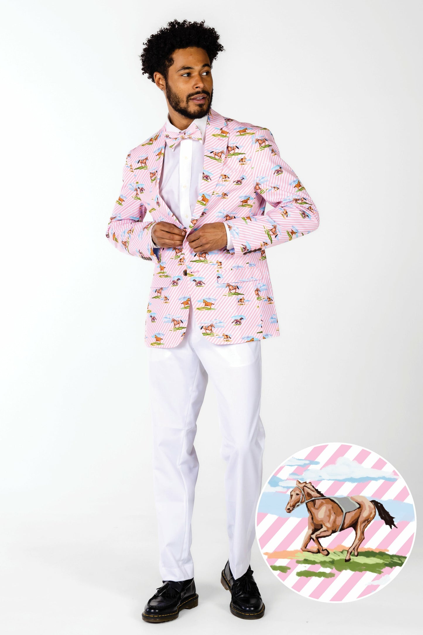 Shinesty Men's Suit - Derby Horses