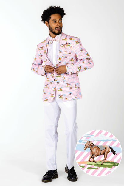 Shinesty Men's Suit - Derby Horses