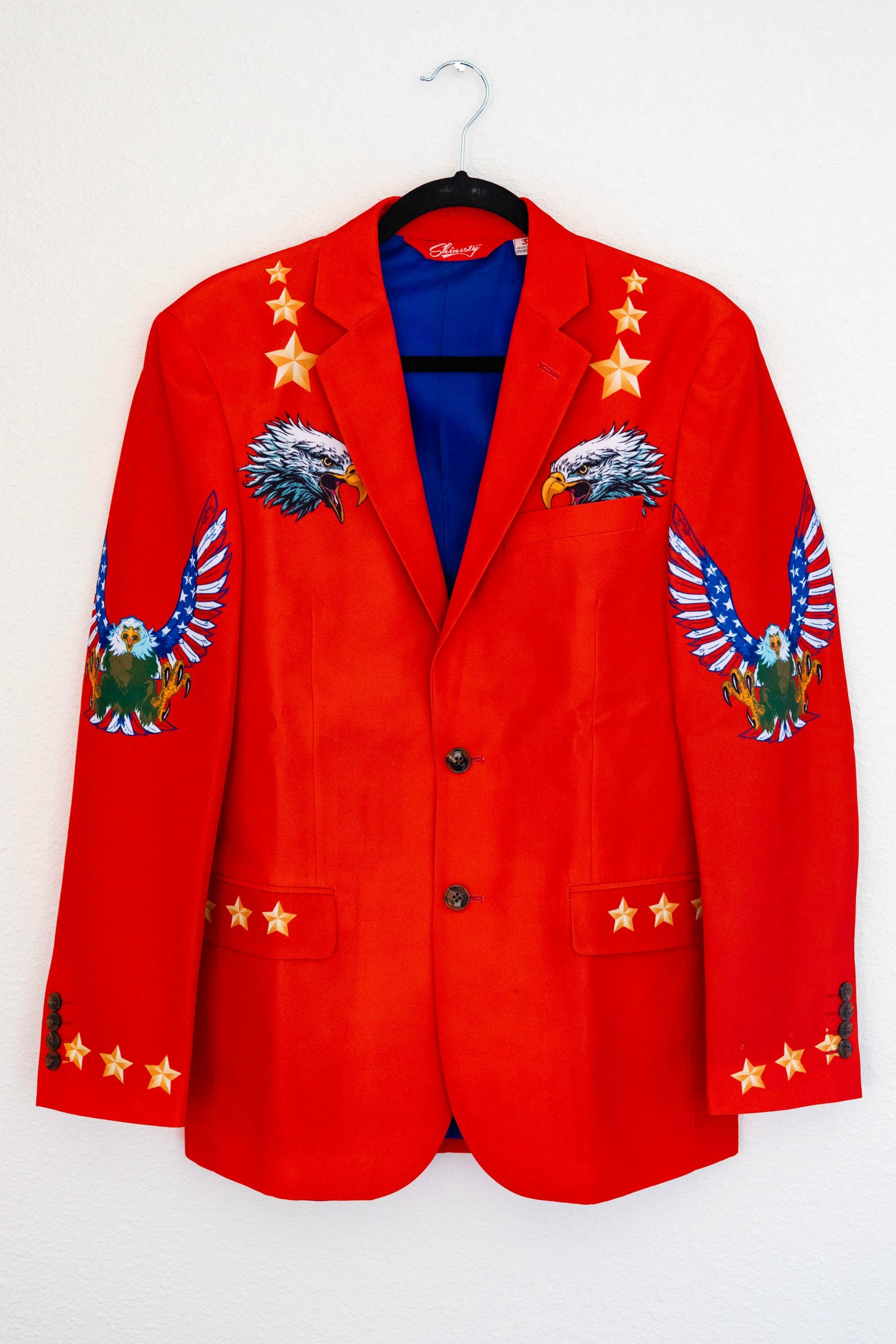 Shinesty Men's Suit - Western Style Red USA Suit