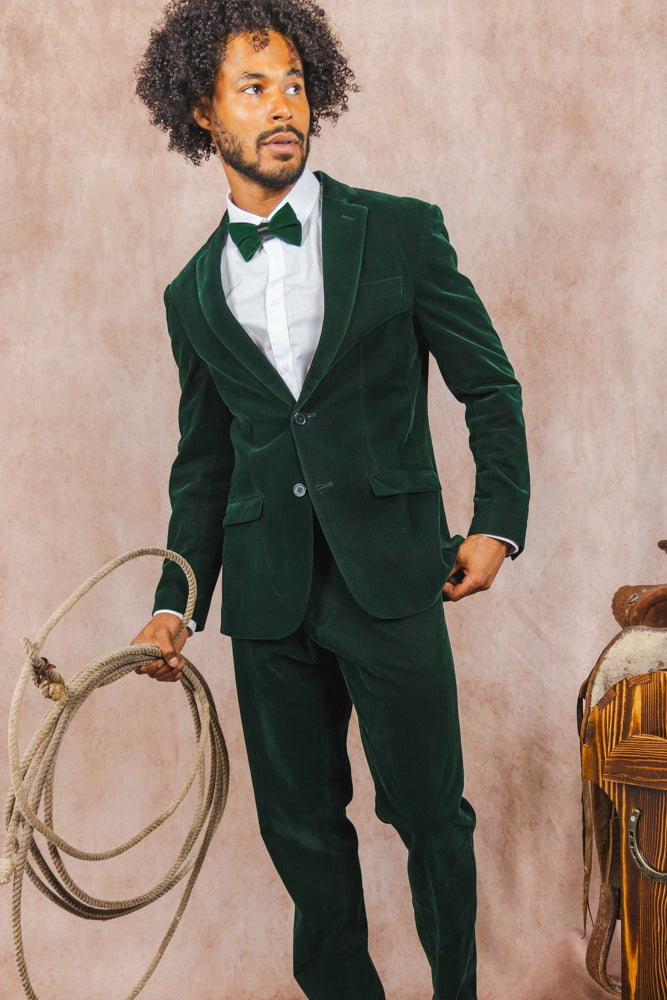 Shinesty Velvet Suit Jacket - Green Velvet