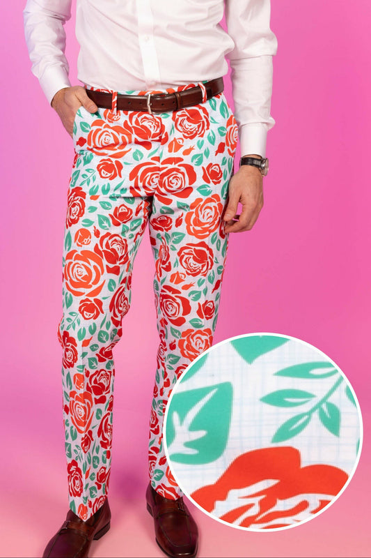 Shinesty Men's Suit Pants - Derby Roses