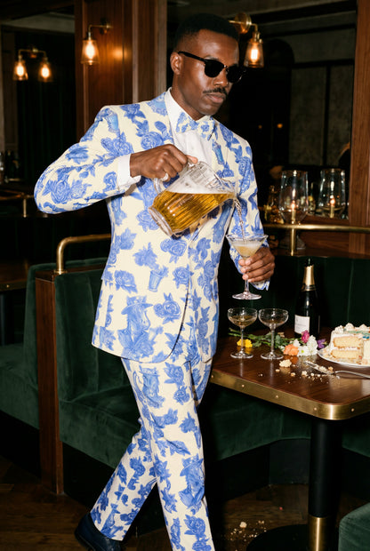Shinesty Men's Suit - Blue Spring Toile