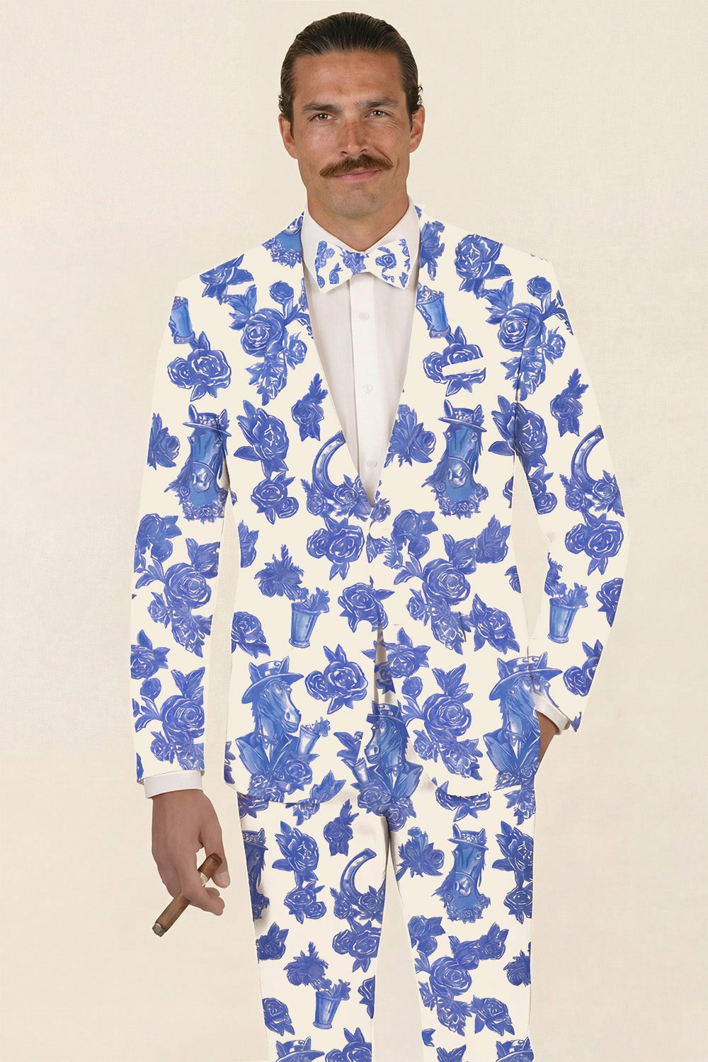 Shinesty Men's Suit - Blue Spring Toile