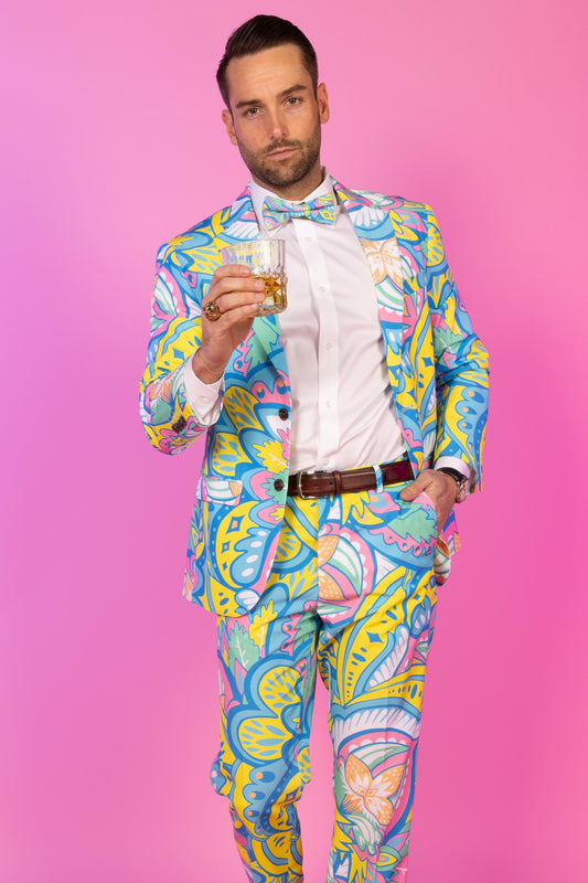 Shinesty Men's Suit - Abstract Paisley