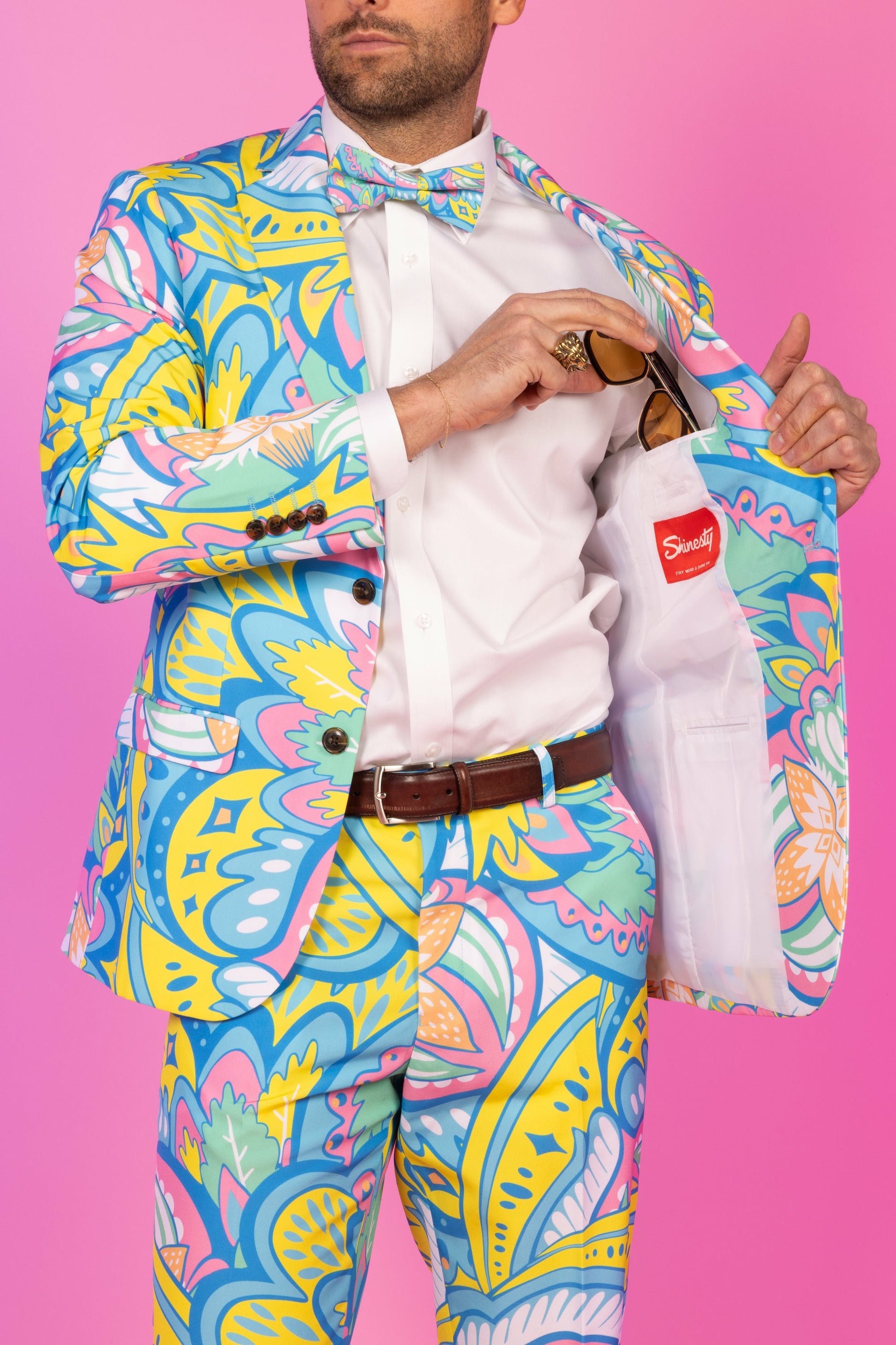 Shinesty Men's Suit - Abstract Paisley