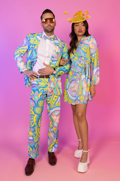 Shinesty Men's Suit - Abstract Paisley