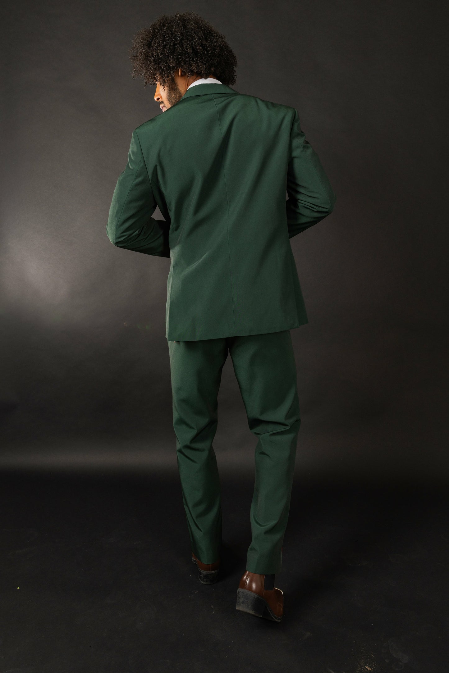 Shinesty Men's Suit - Dark Green Holiday Placement