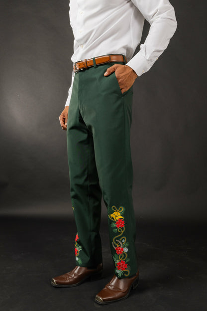 Shinesty Men's Suit Pants - Dark Green Holiday Placement