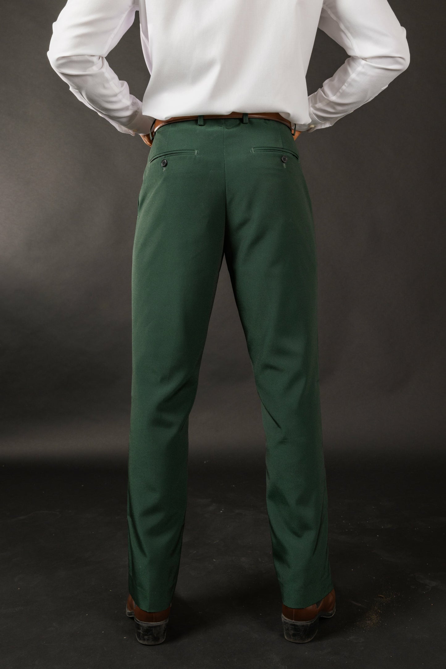 Shinesty Men's Suit Pants - Dark Green Holiday Placement