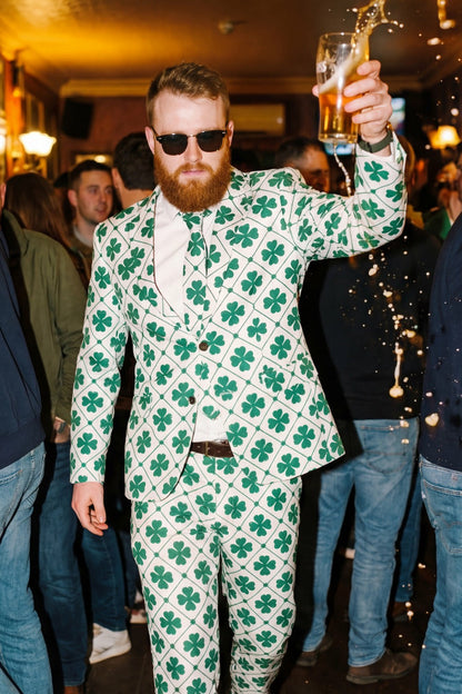 Shinesty Men's Suit - Men's Four Leaf St. Patrick's Day Suit