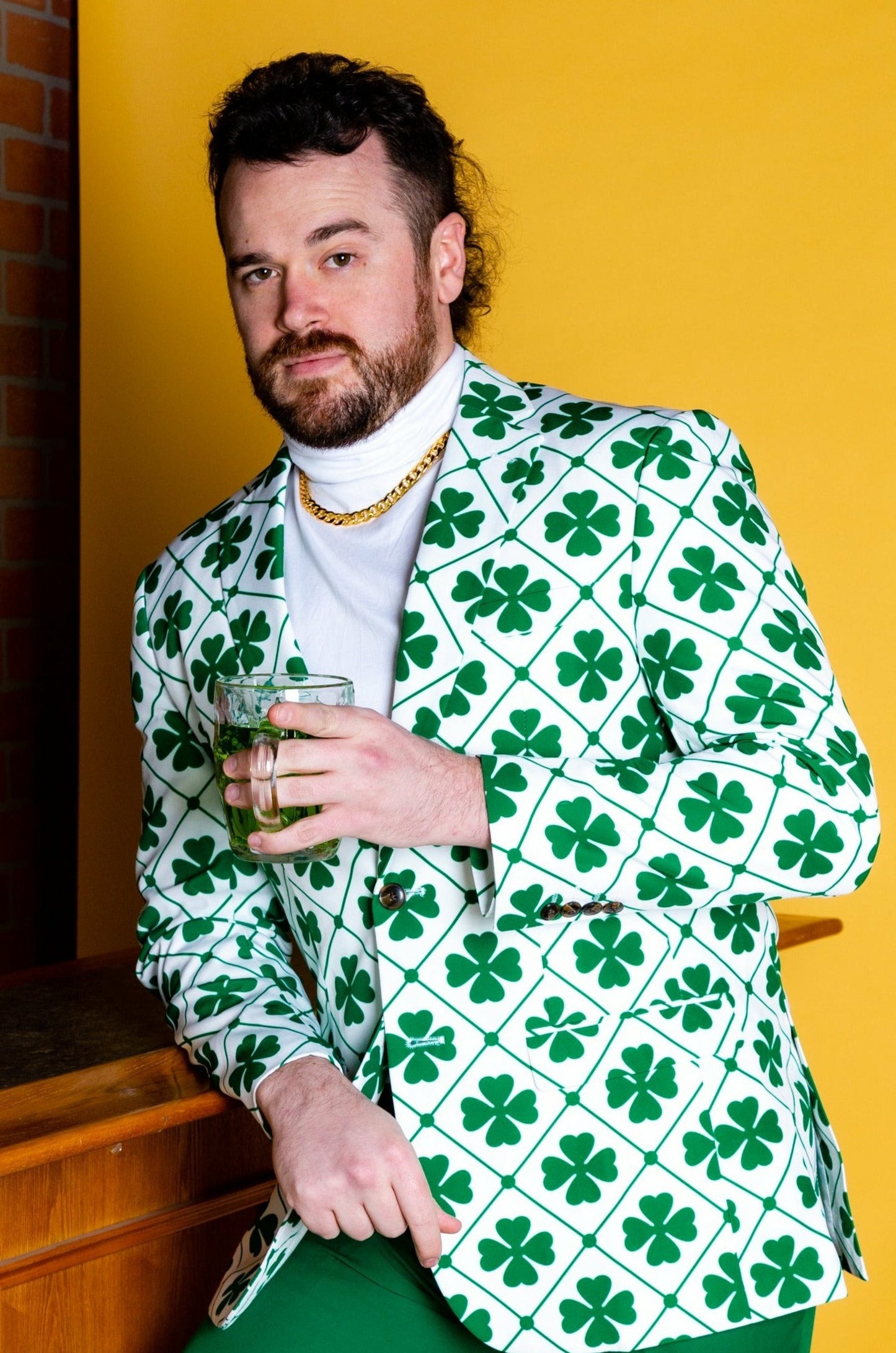 Shinesty Men's Suit - Men's Four Leaf St. Patrick's Day Suit