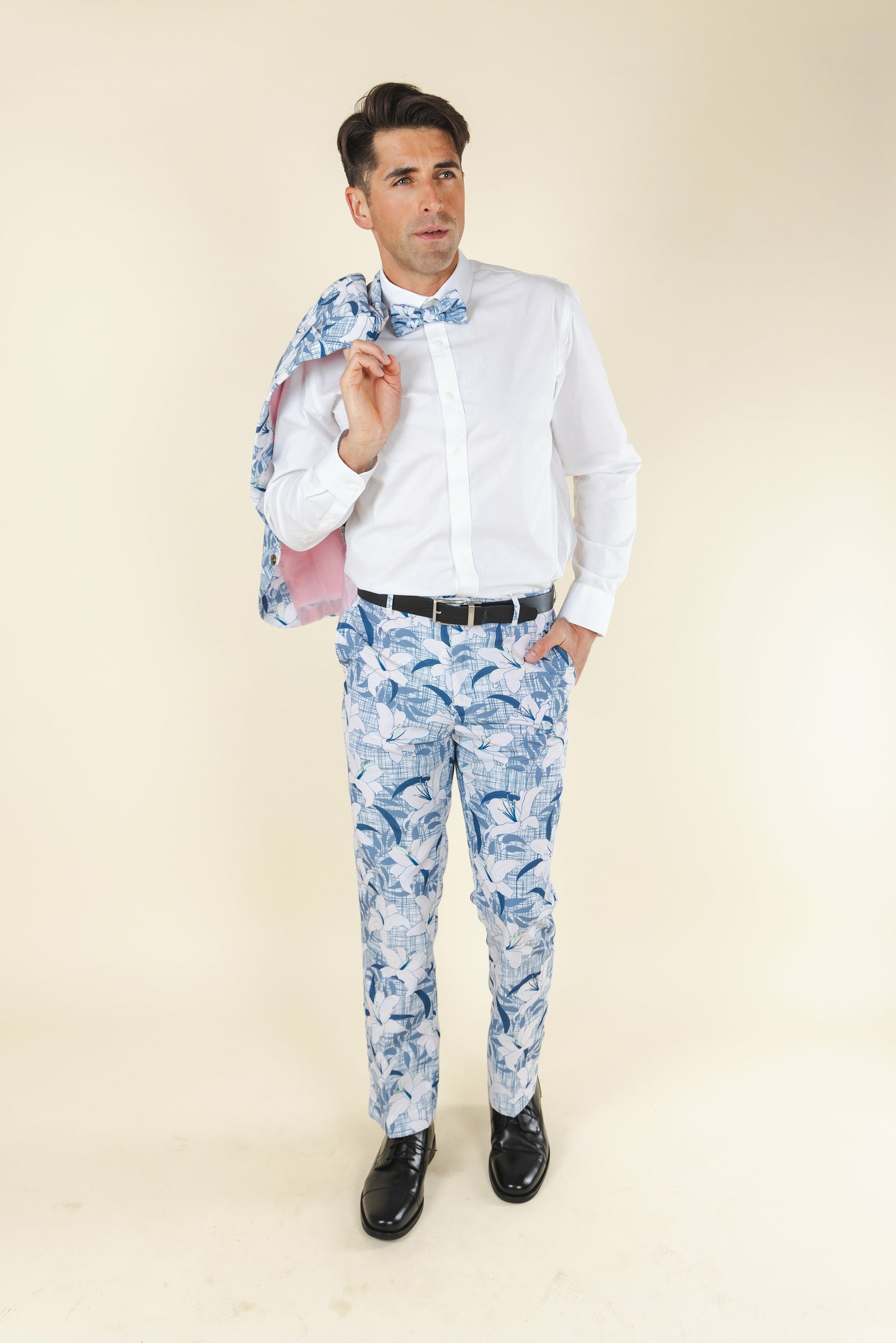 Shinesty Men's Suit - Crosshatch Lilies