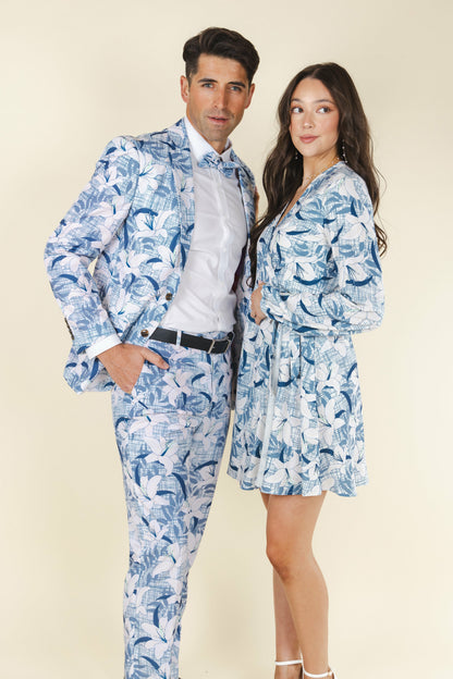 Shinesty Men's Suit - Crosshatch Lilies