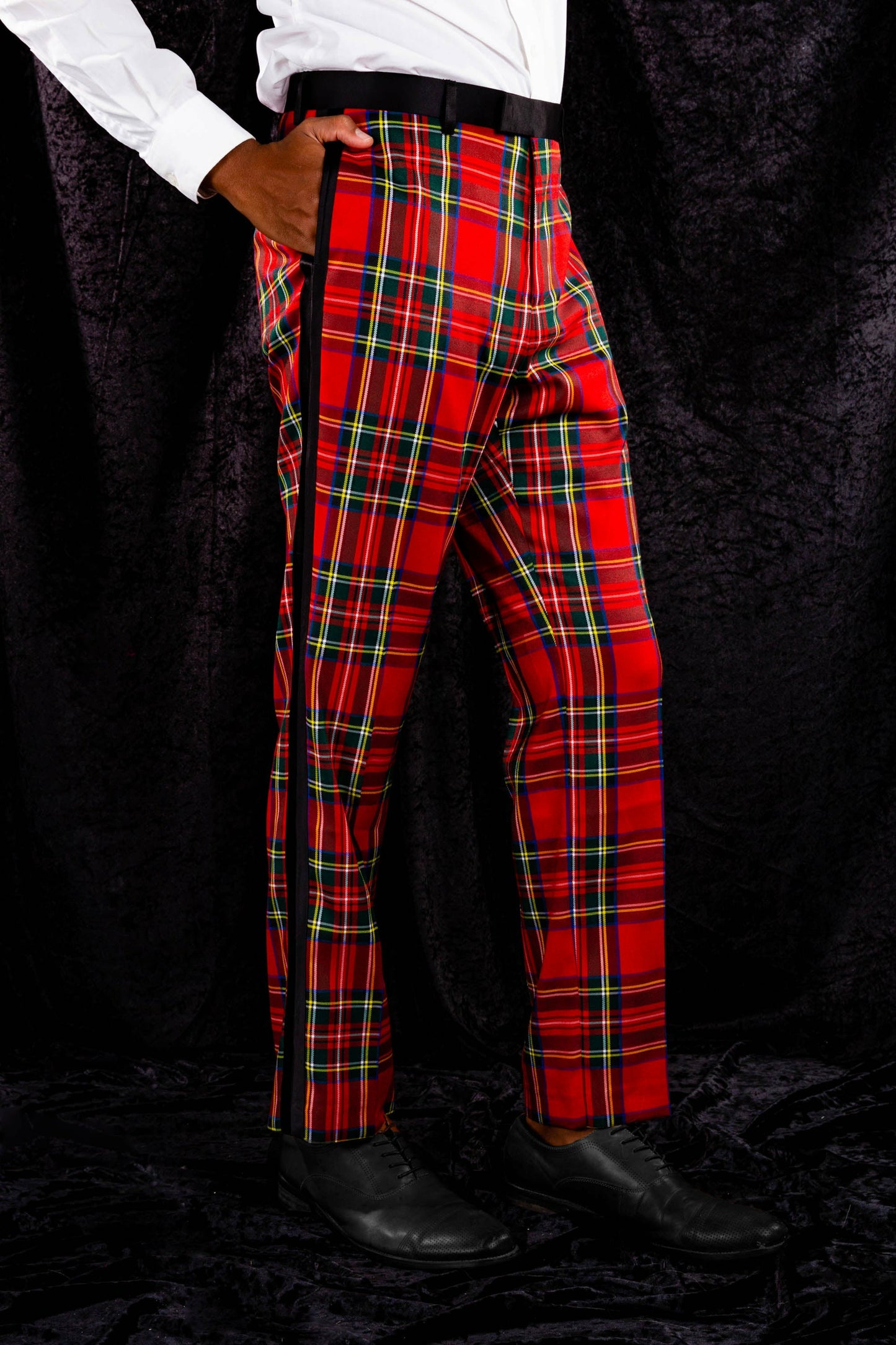 Shinesty Plaid Tuxedo Pants - Tartan Plaid