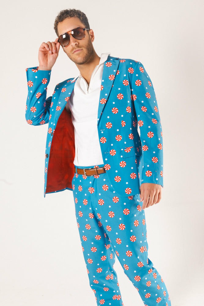 Shinesty Men's Suit - Holiday Peppermint