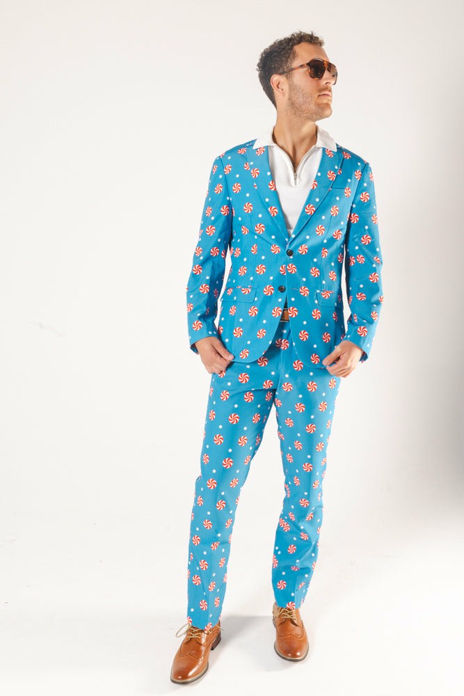 Shinesty Men's Suit - Holiday Peppermint