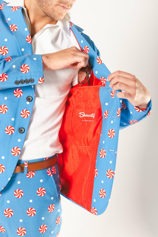 Shinesty Men's Suit - Holiday Peppermint