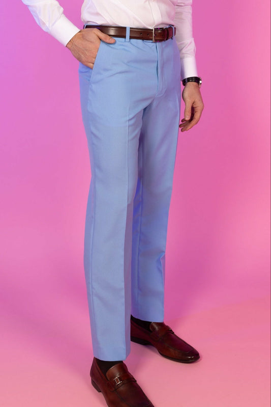 Shinesty Men's Suit Pants - Powder Blue