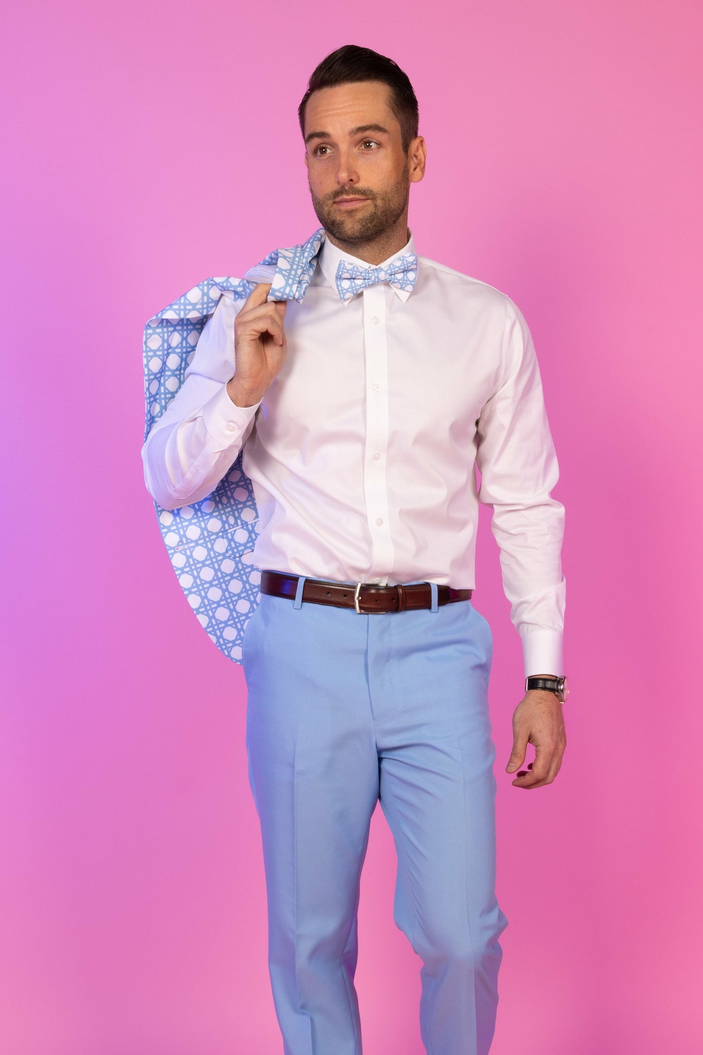Shinesty Men's Suit Pants - Powder Blue